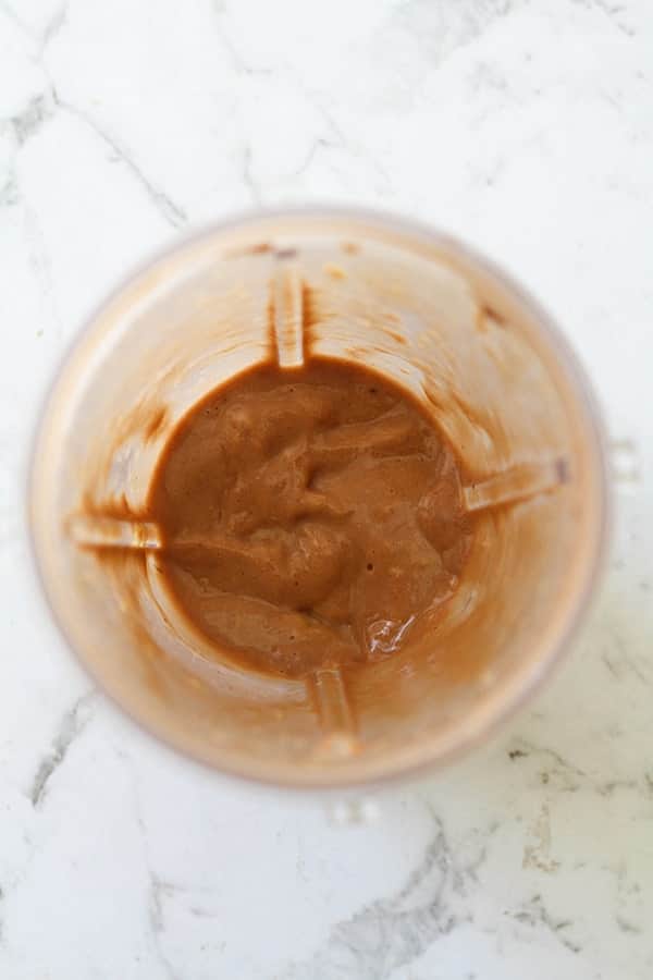 Nice cream in a blender cup. 
