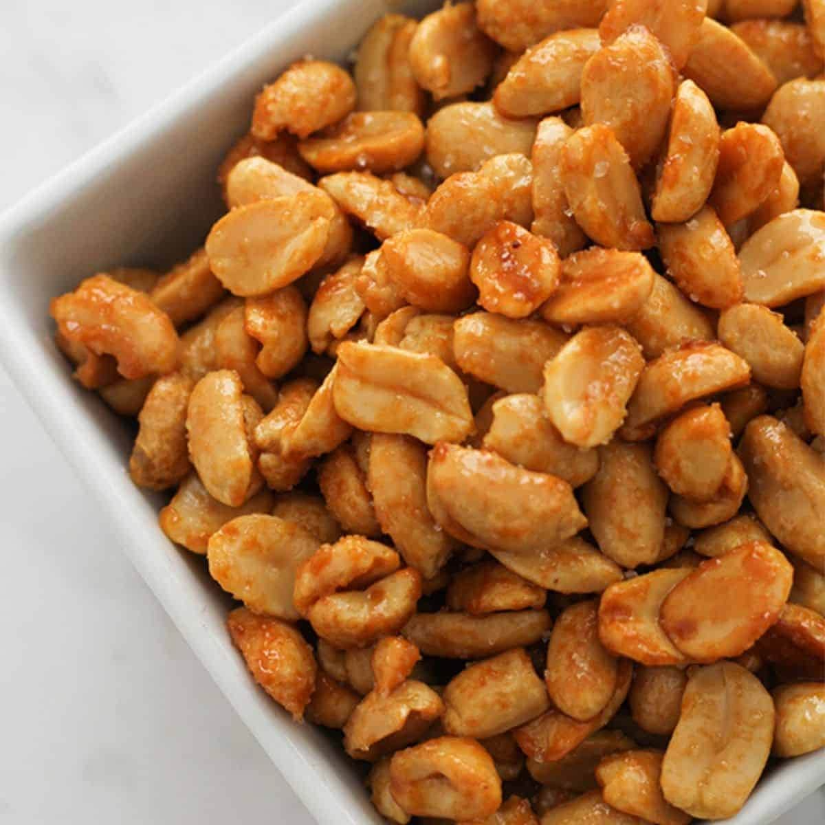 Honey Roasted Peanuts {Oven or Air Fryer}