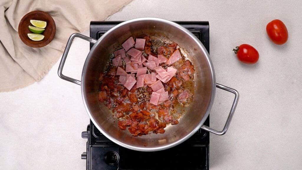 Charro beans in the making