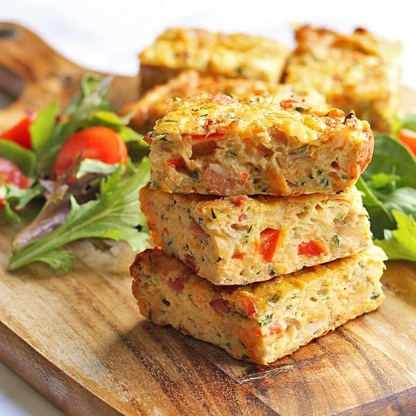 bacon and vegetable slice