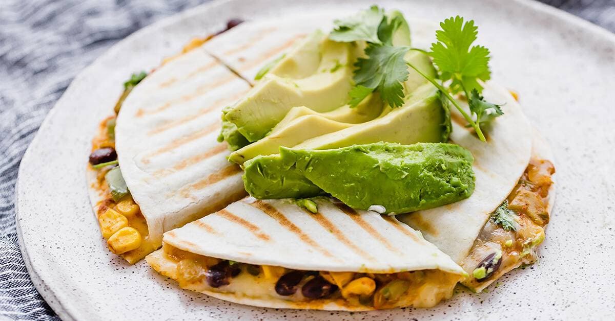 Spicy Black Bean and Corn Quesadillas