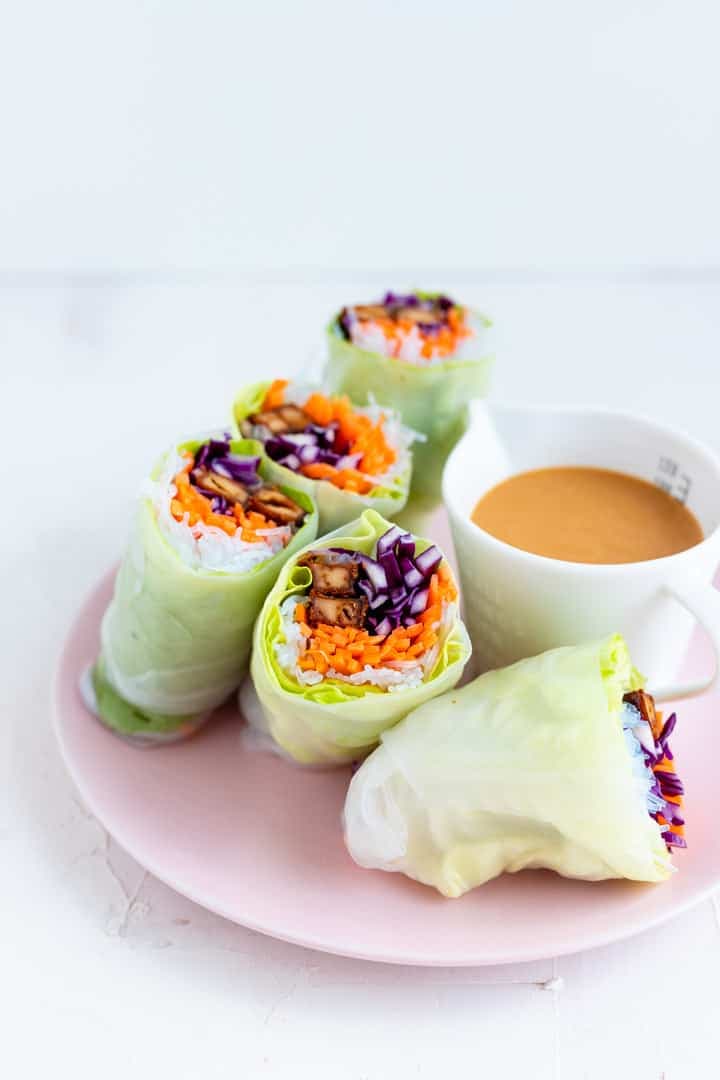 Vegan Summer Rolls with Peanut Sauce