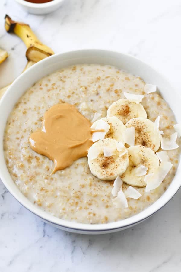 a bowl of banana maple