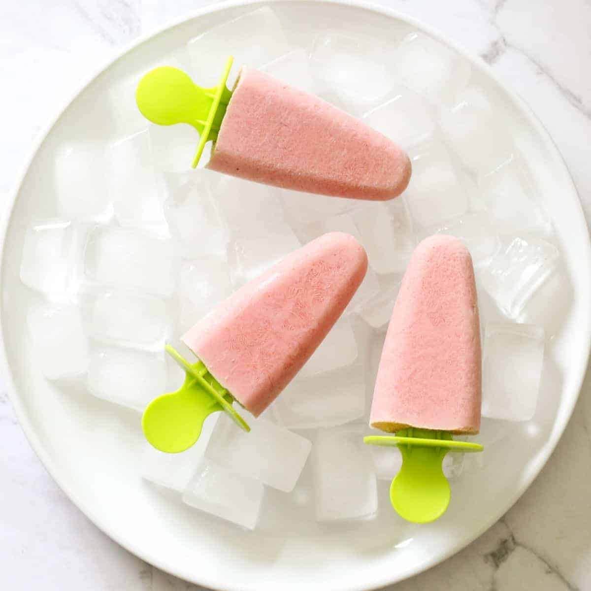 Strawberry Banana Popsicles