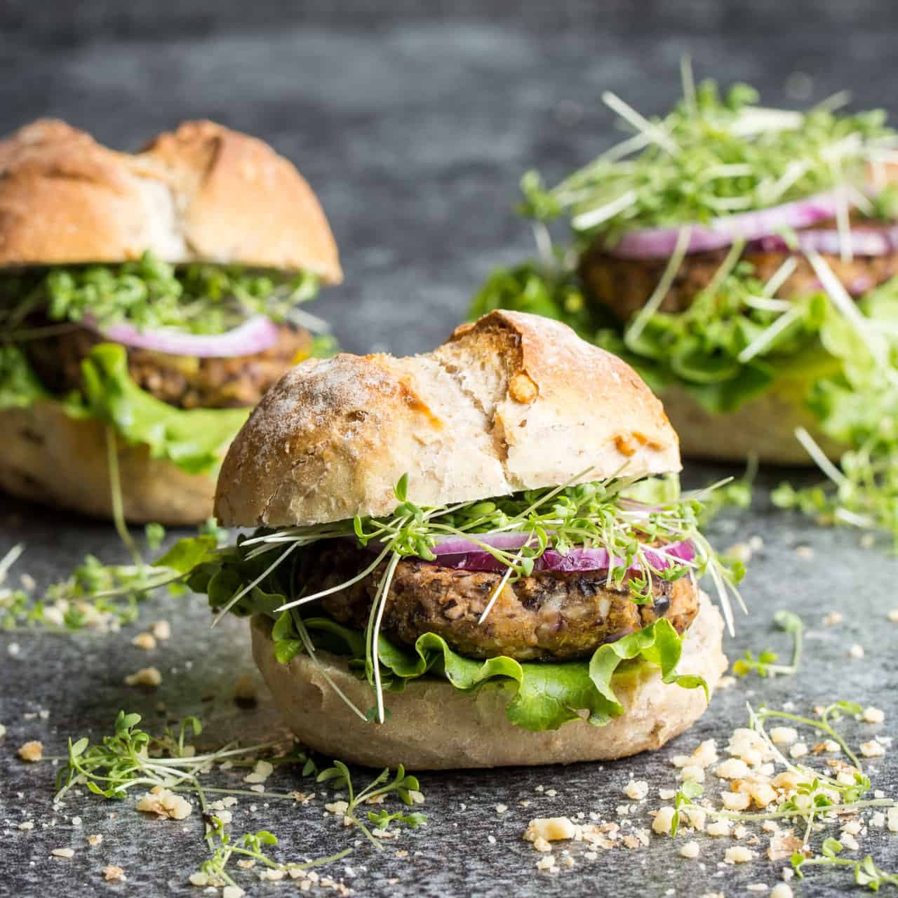 Super Quick Vegan Black Bean Burgers
