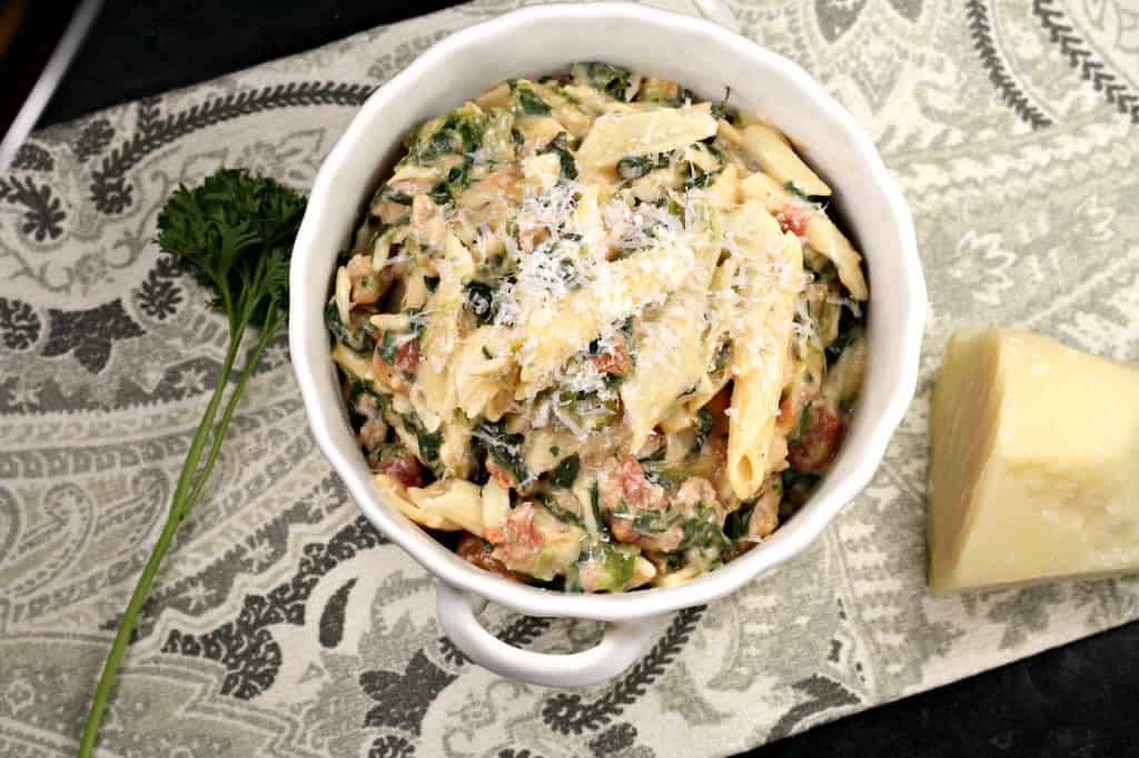 Creamy Spinach Pasta Bake