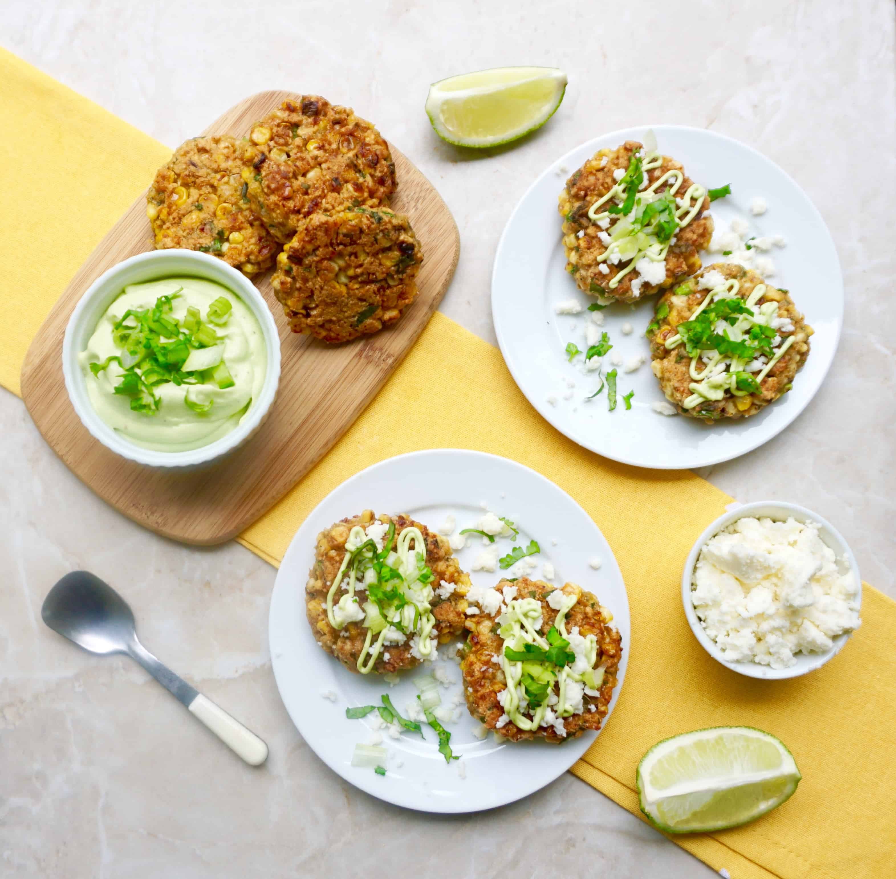 Mexican Street Corn Fritters are fresh, flavorful and easy.
