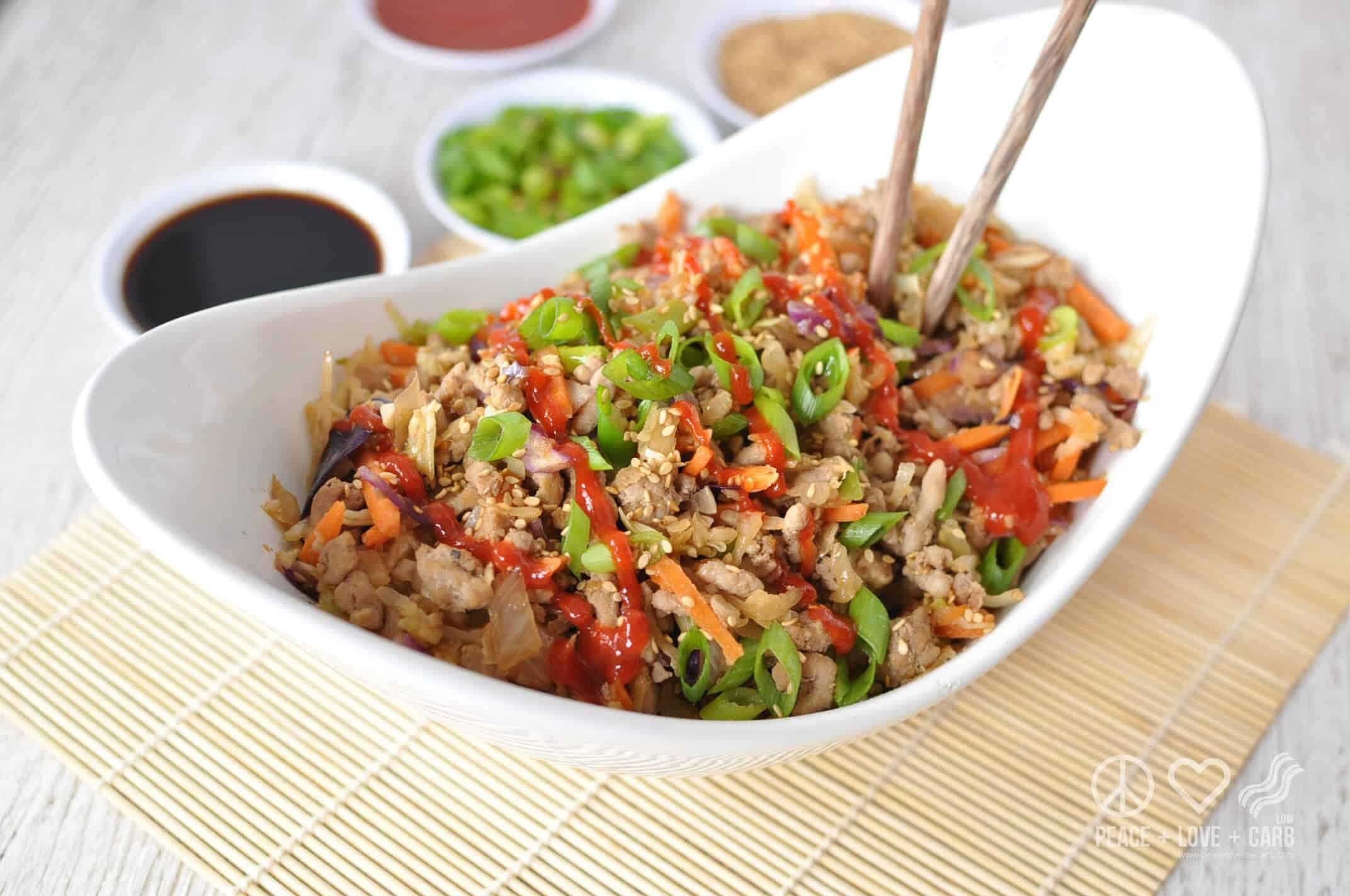 Low Carb Pork Egg Roll in a Bowl (Crack Slaw)