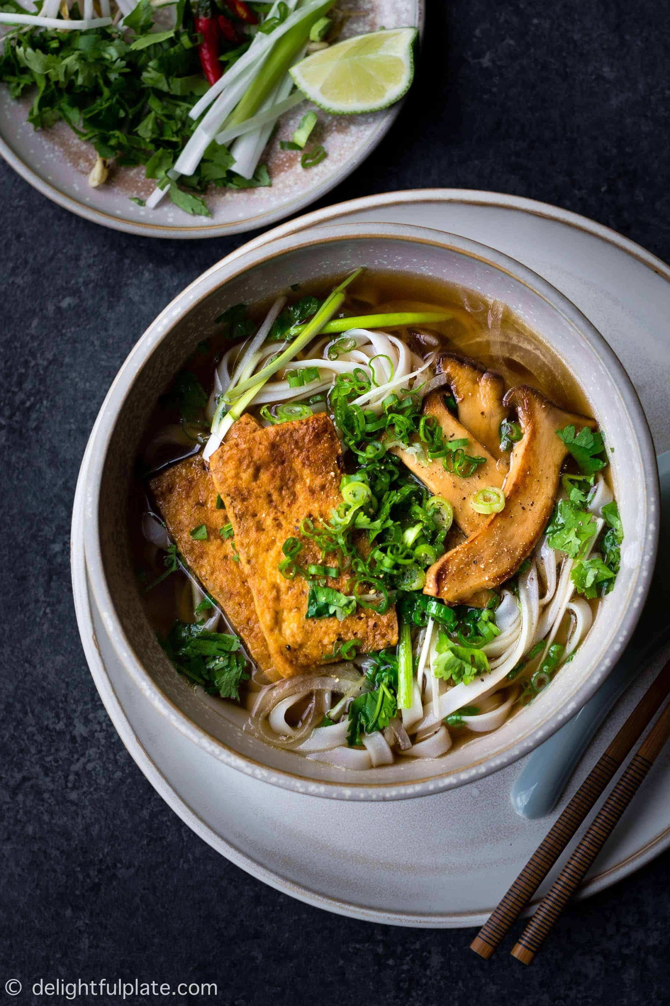 Vietnamese Vegan Pho Noodle Soup (Pho Chay)