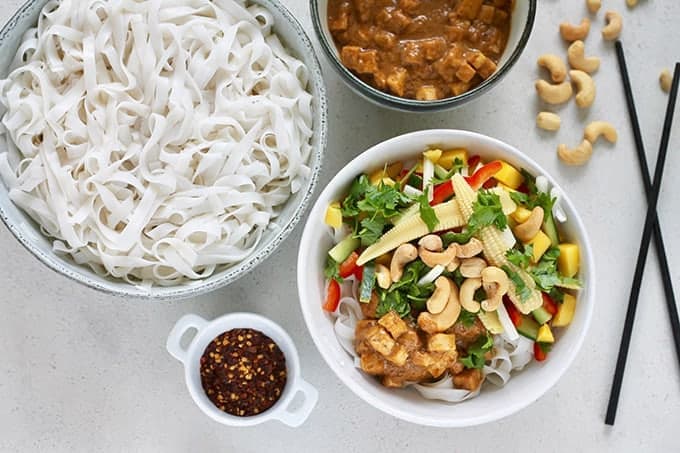 Vegan Rice Noodle Bowl