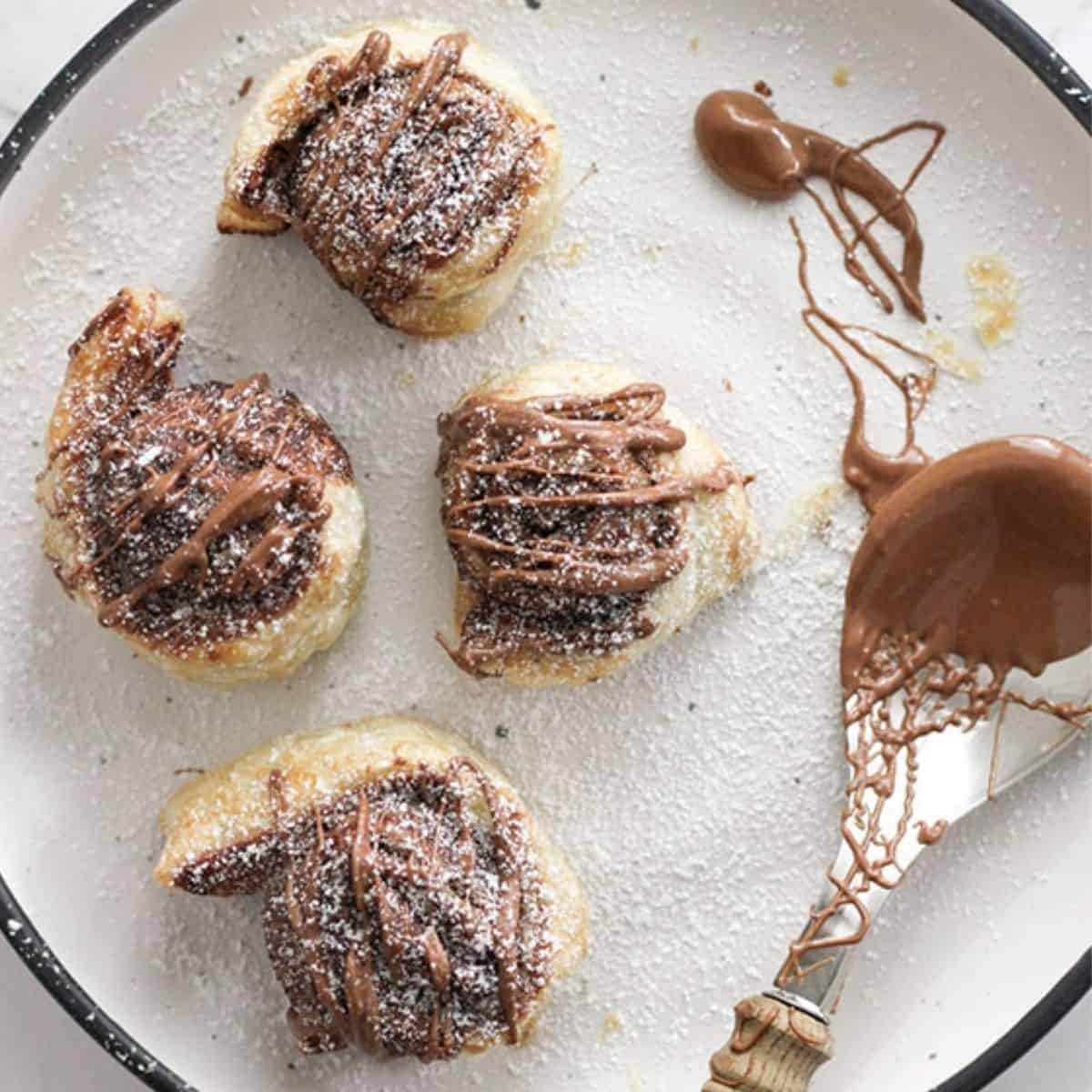 Nutella Puff Pastry Pinwheels