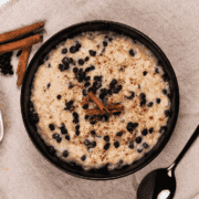 Rice pudding with cooked rice