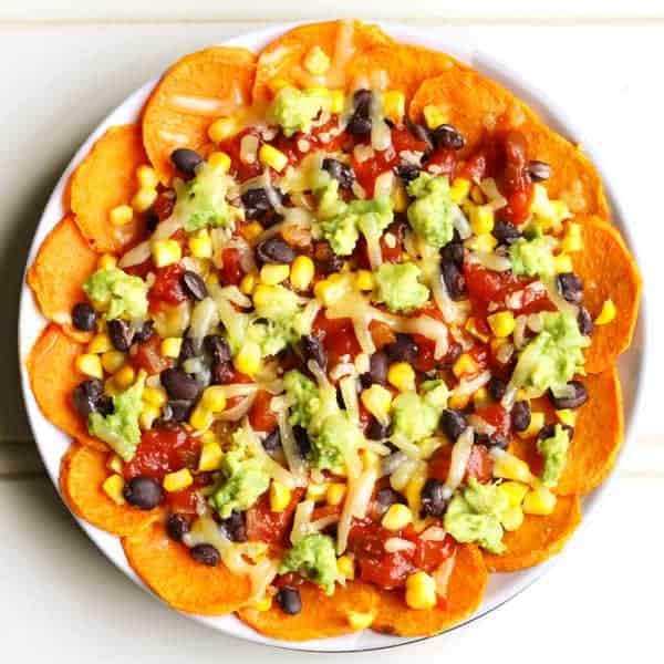 vegetarian sweet potato nachos