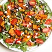 roast pumpkin and chickpea salad
