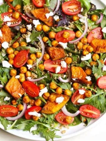 roast pumpkin and chickpea salad