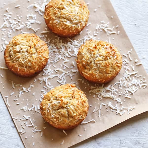 banana coconut muffins