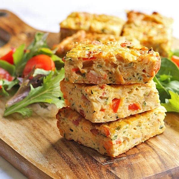 bacon and vegetable slice