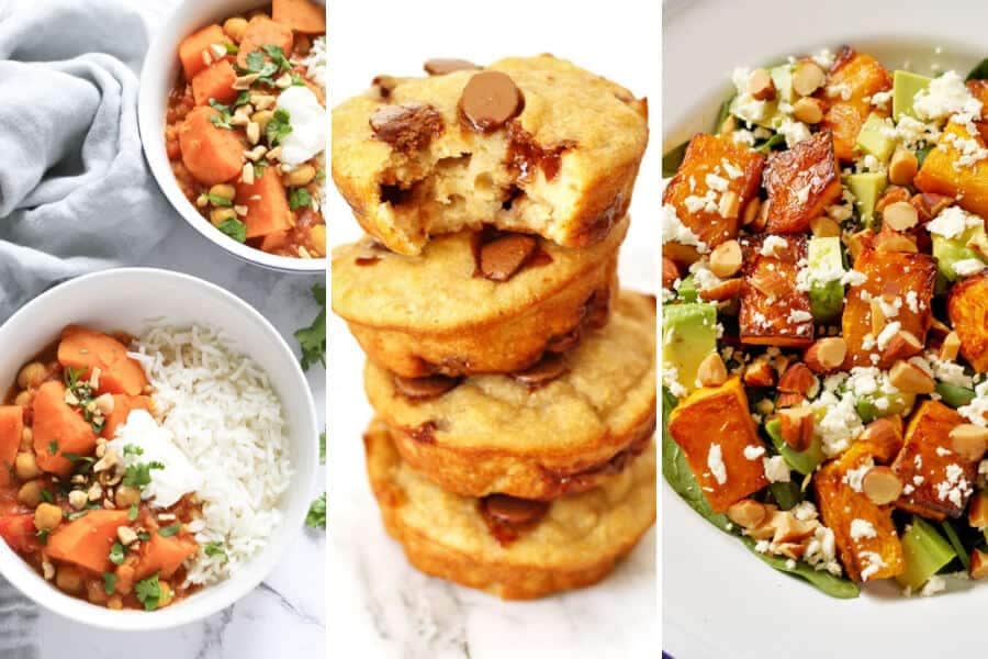 a collage of 3 popular recipes shots side by side