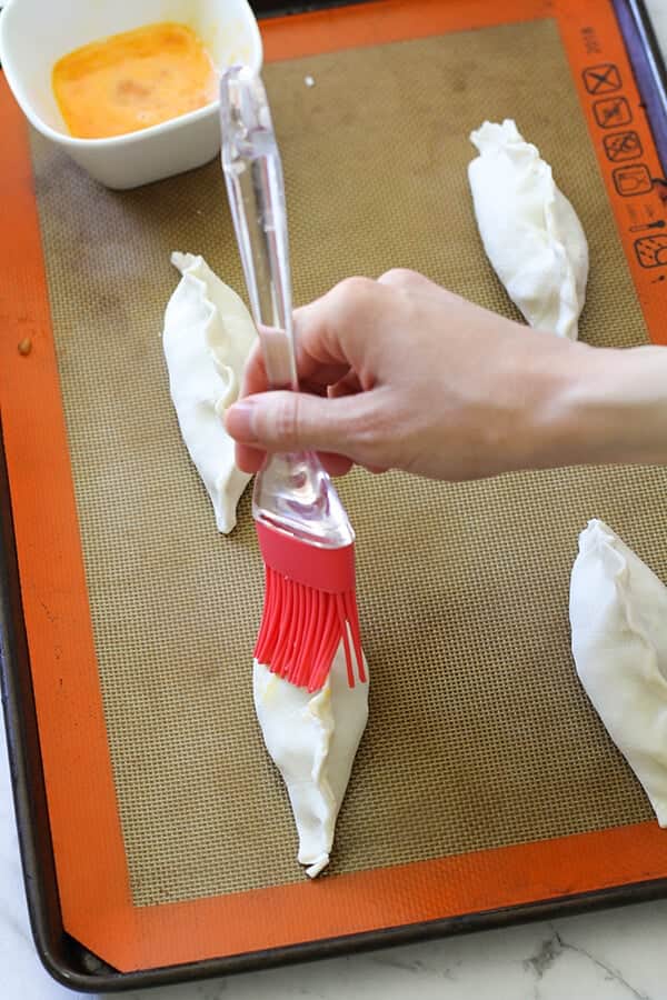 Beef Pasties ready for the oven.