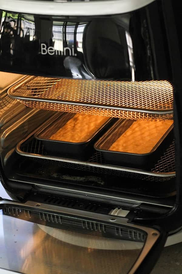 mini banana loaves in an air fryer.