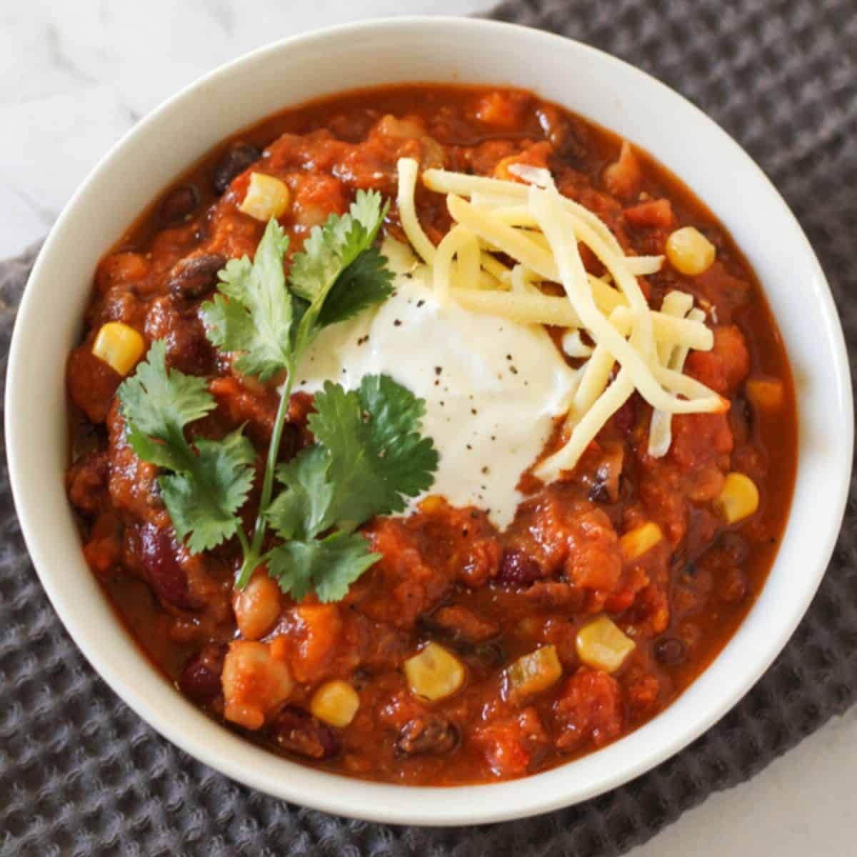 Vegetarian Three Bean Chili