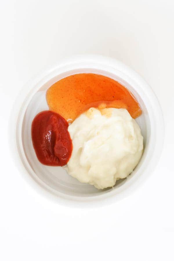 sauce ingredients in a bowl.