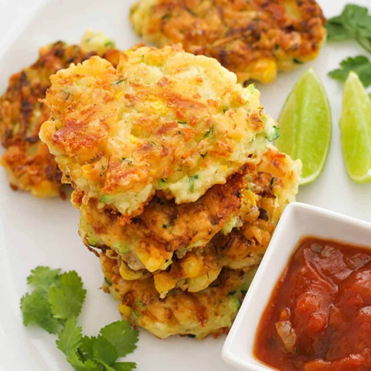Zucchini and Corn Fritters
