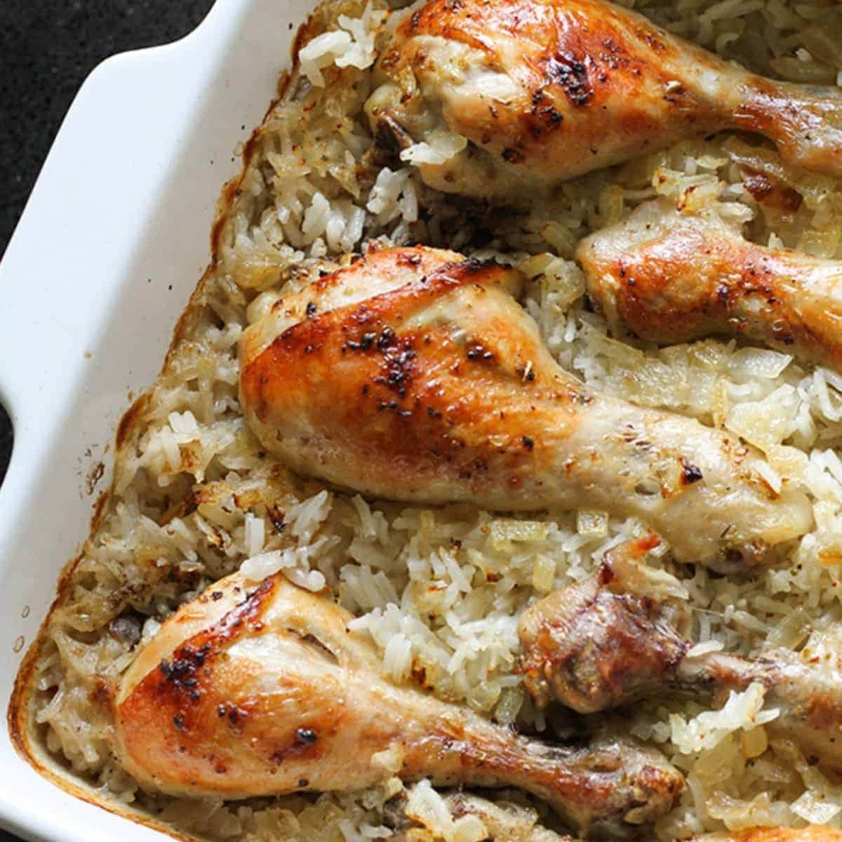 One Pot Greek Chicken and Rice