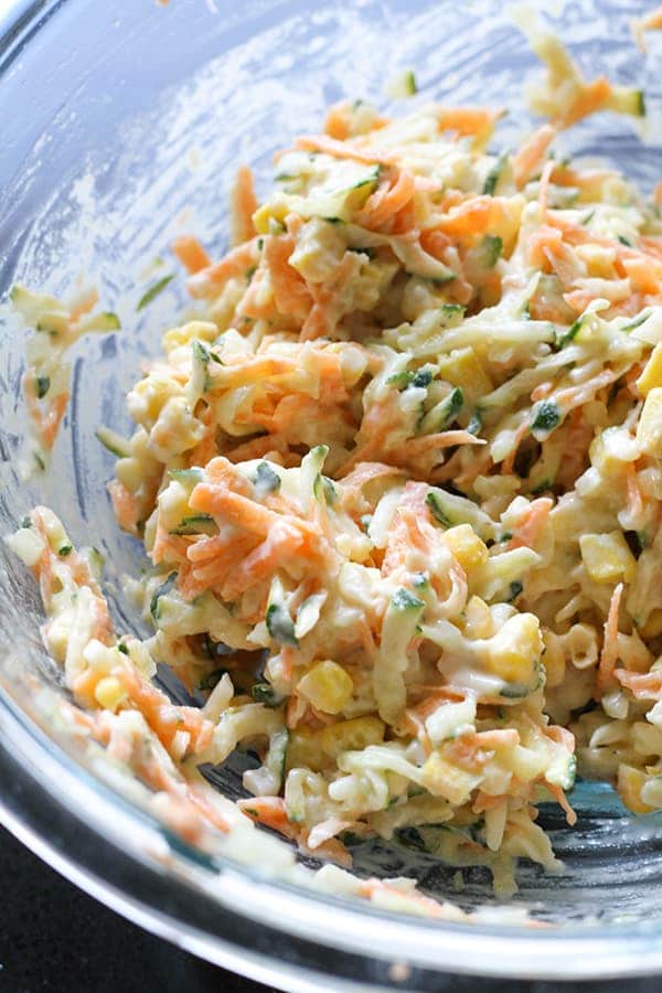 batter in a glass bowl.