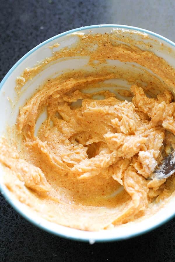 cheese butter in a bowl.