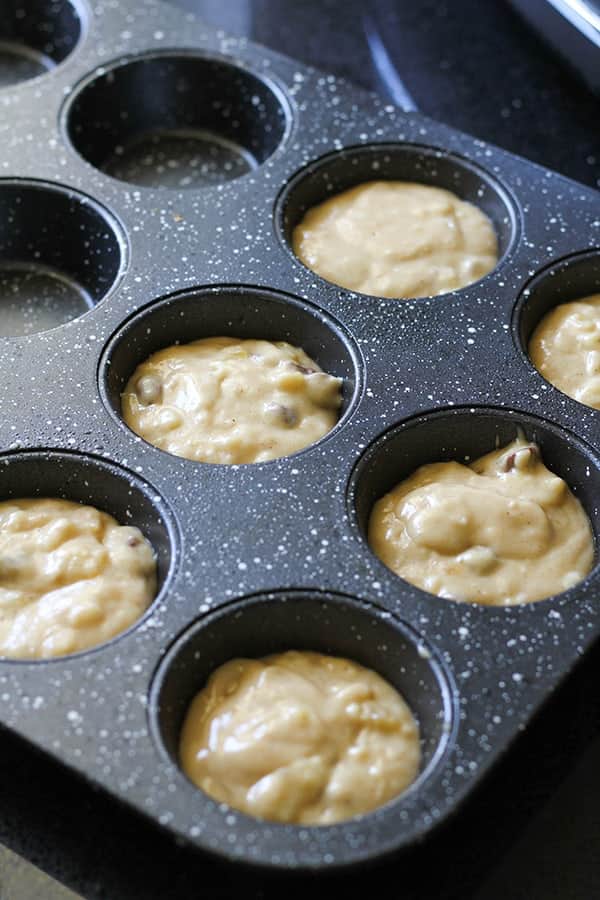 put them in the baking tin