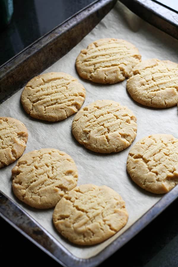 cookies on a baking tray.