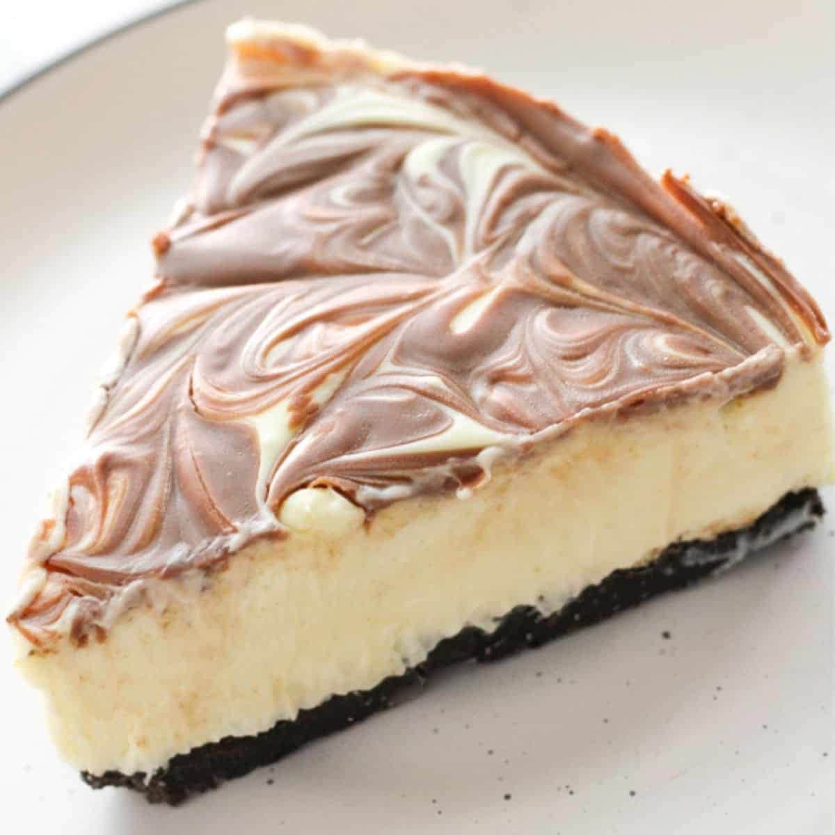No Bake Marble Cheesecake