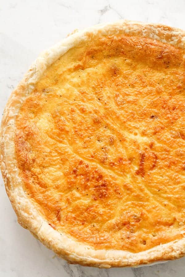 egg and bacon pie.