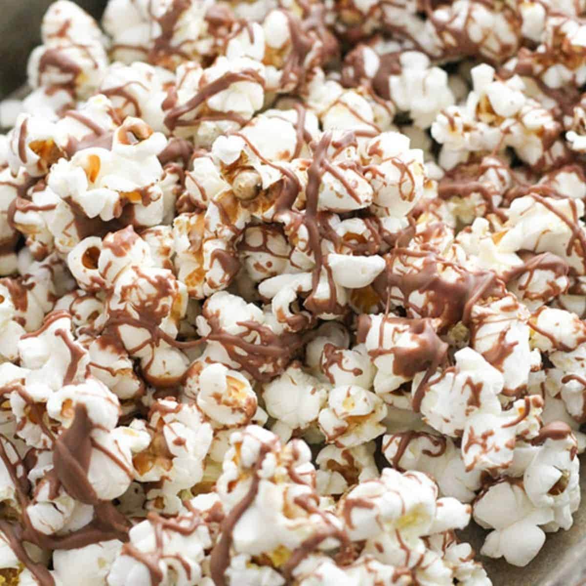 Chocolate Drizzled Popcorn