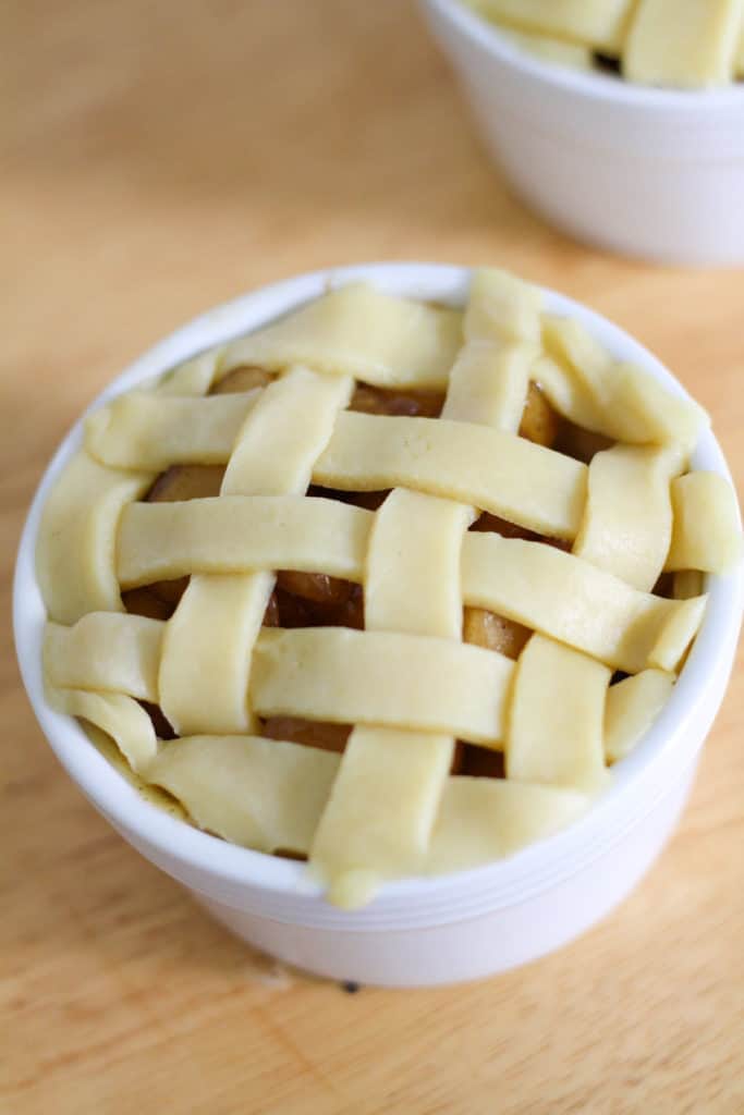 air fryer apple pies waiting to be baked.