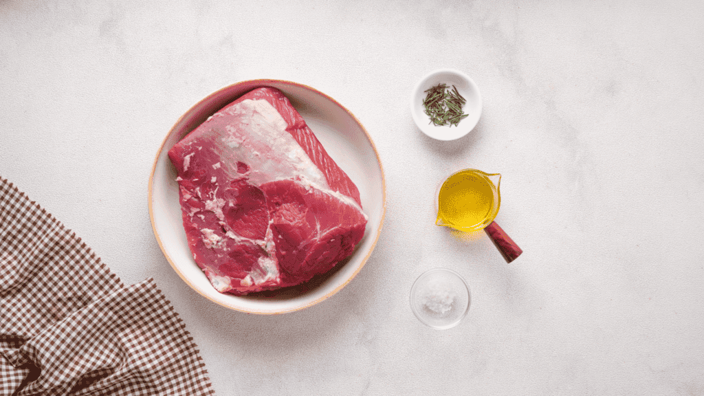 The ingredients of air fryer roast beef recipe