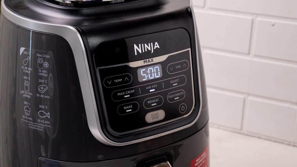 Ninja air fryer set time to 5 minutes