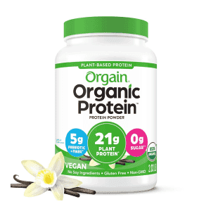 Orgain Organic Vegan Protein Powder, Vanilla Bean
