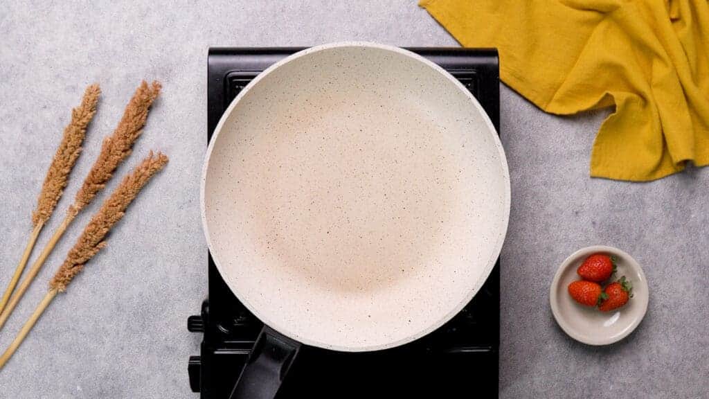 Non-stick pan on the stove