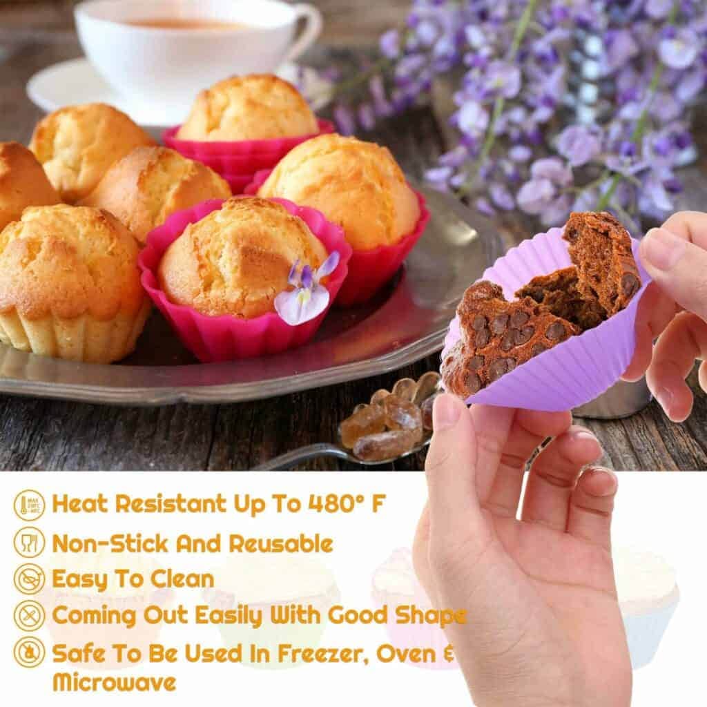 Reusable silicone baking cups