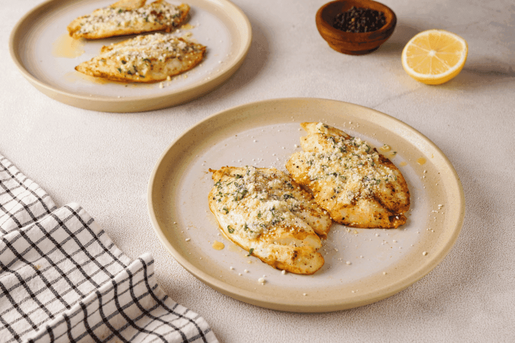 Air Fryer Tilapia on a plate