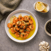 Air Fryer Shrimp with Garlic Butter Sauce