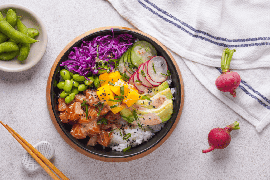 salmon poke bowl