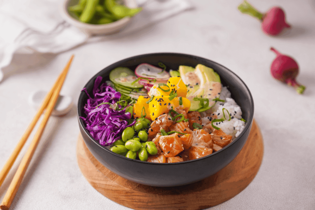 salmon poke bowl