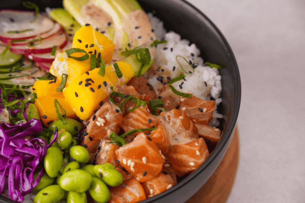 salmon and vegetable