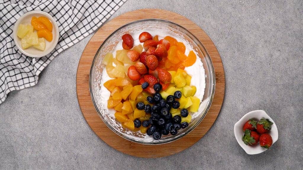 Various fruits for the salad