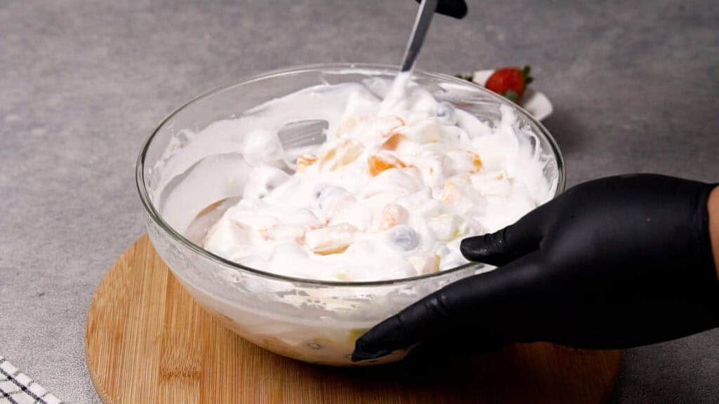 Stir the mixture carefully