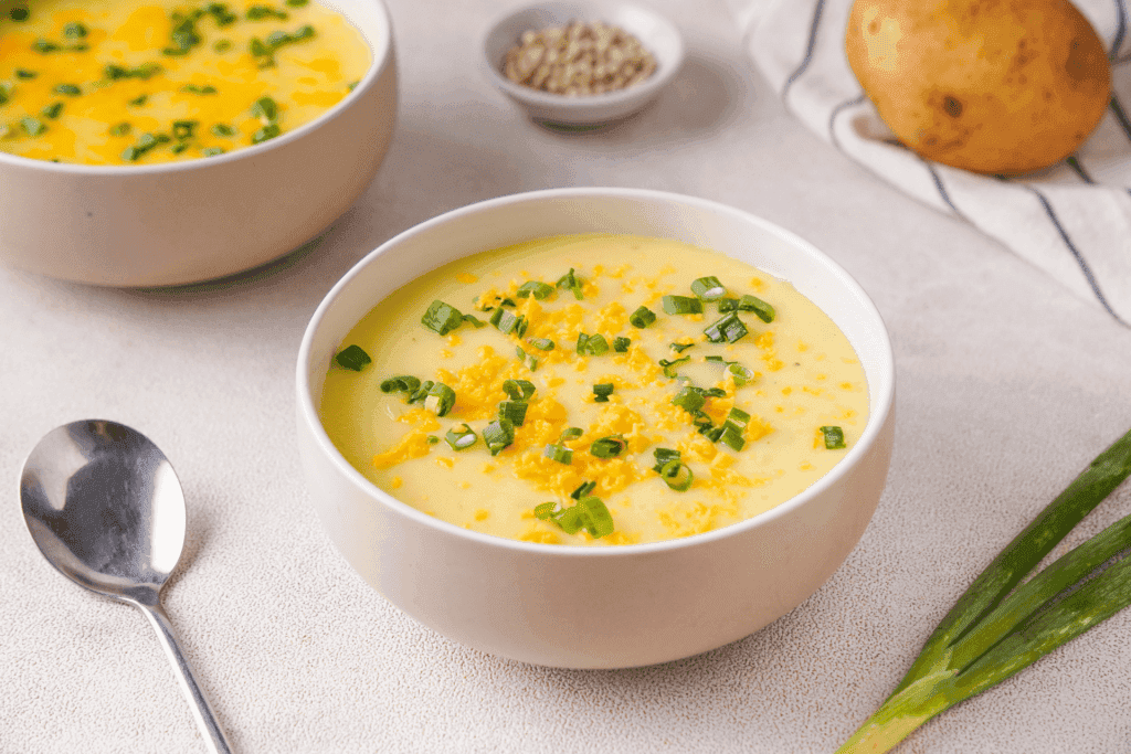 potato soup on the bowl