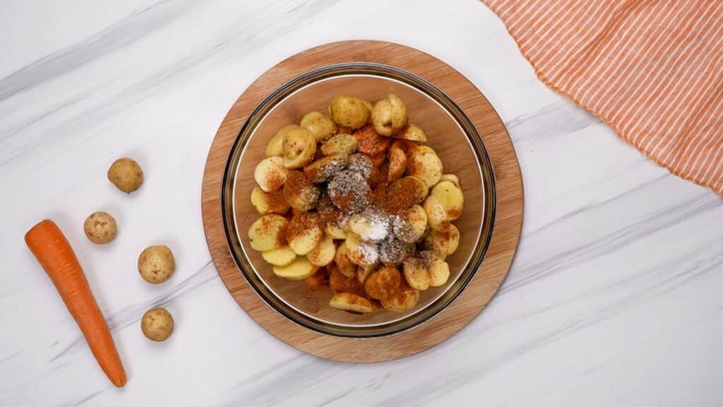 bowl of potatoes and carrots